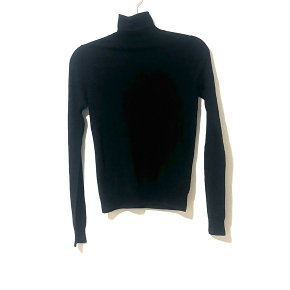 Toteme 100% Black Wool Turtleneck Top Washable Size XS $570 - Picture 2 of 10